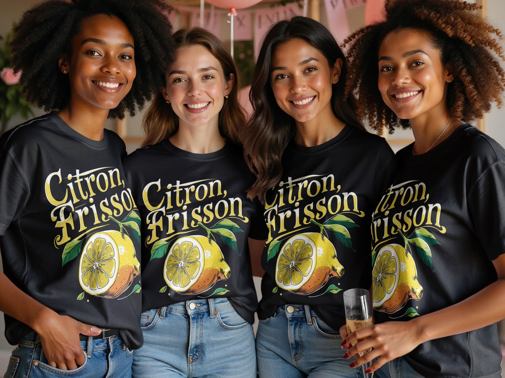 Citron Frisson Graphic Tee Colorful Lemon Theme product