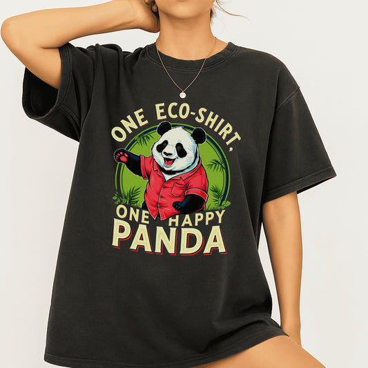 One Eco-Shirt One Happy Panda Graphic T-Shirt product