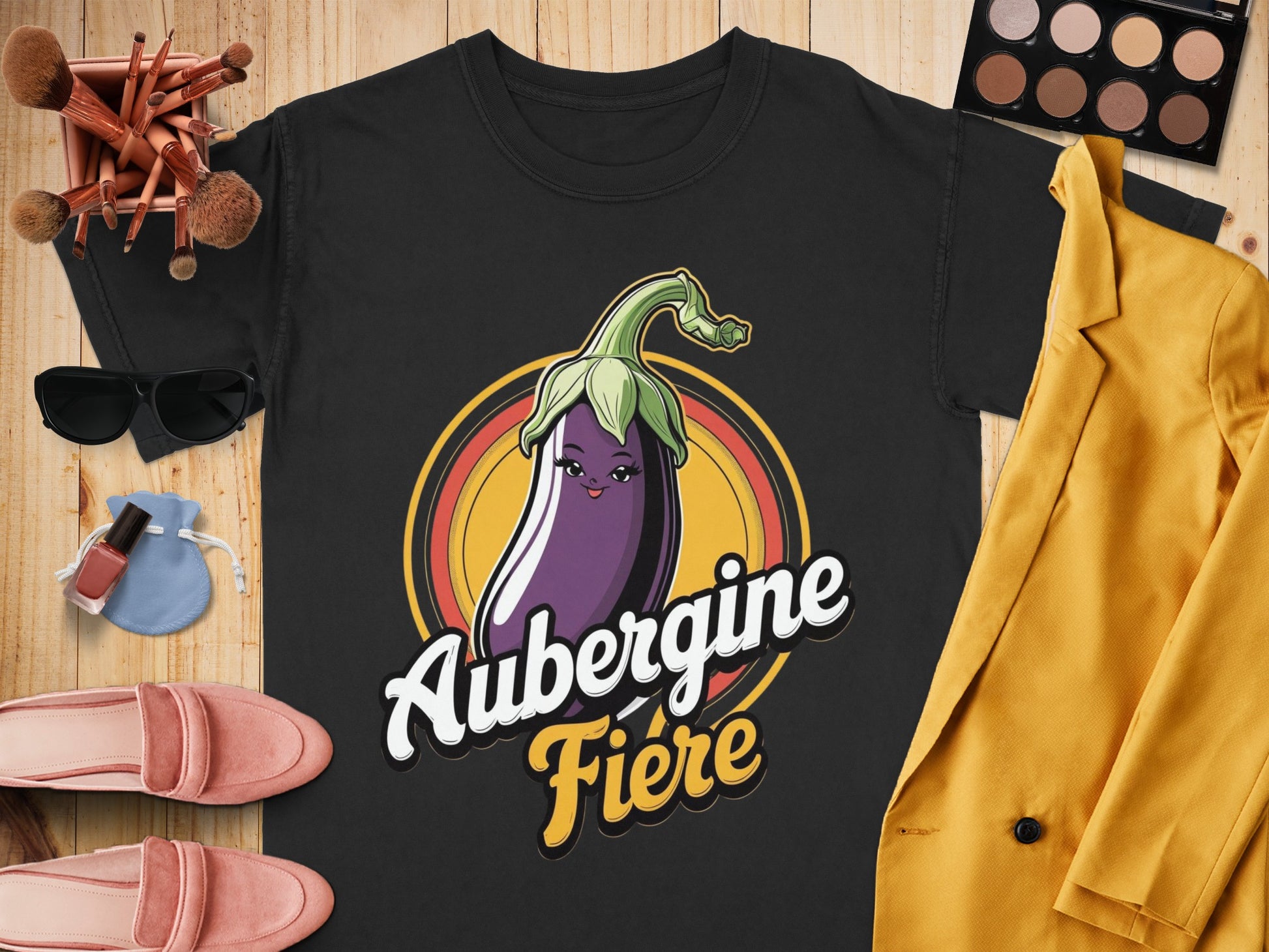 Aubergine Fiére Graphic Tee Fun Casual Wear product