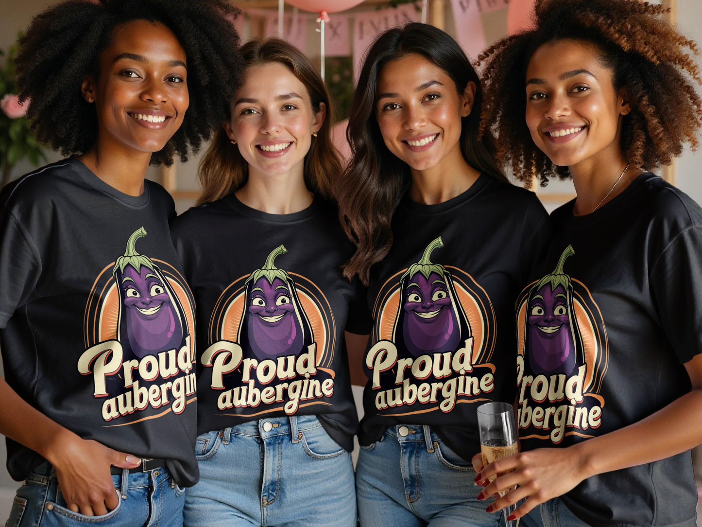 Proud Aubergine Graphic Design T-Shirt product type
