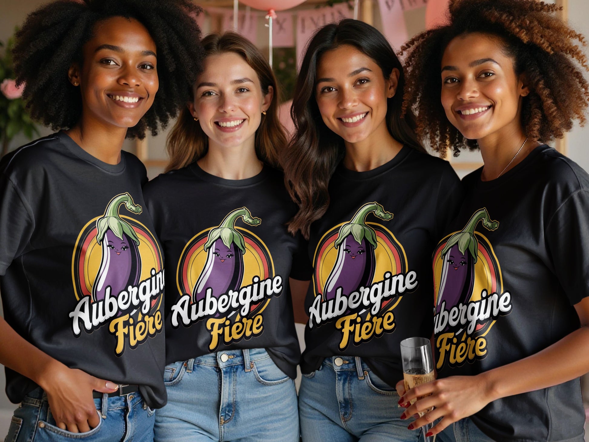 Aubergine Fiére Graphic Tee Matching Shirts product