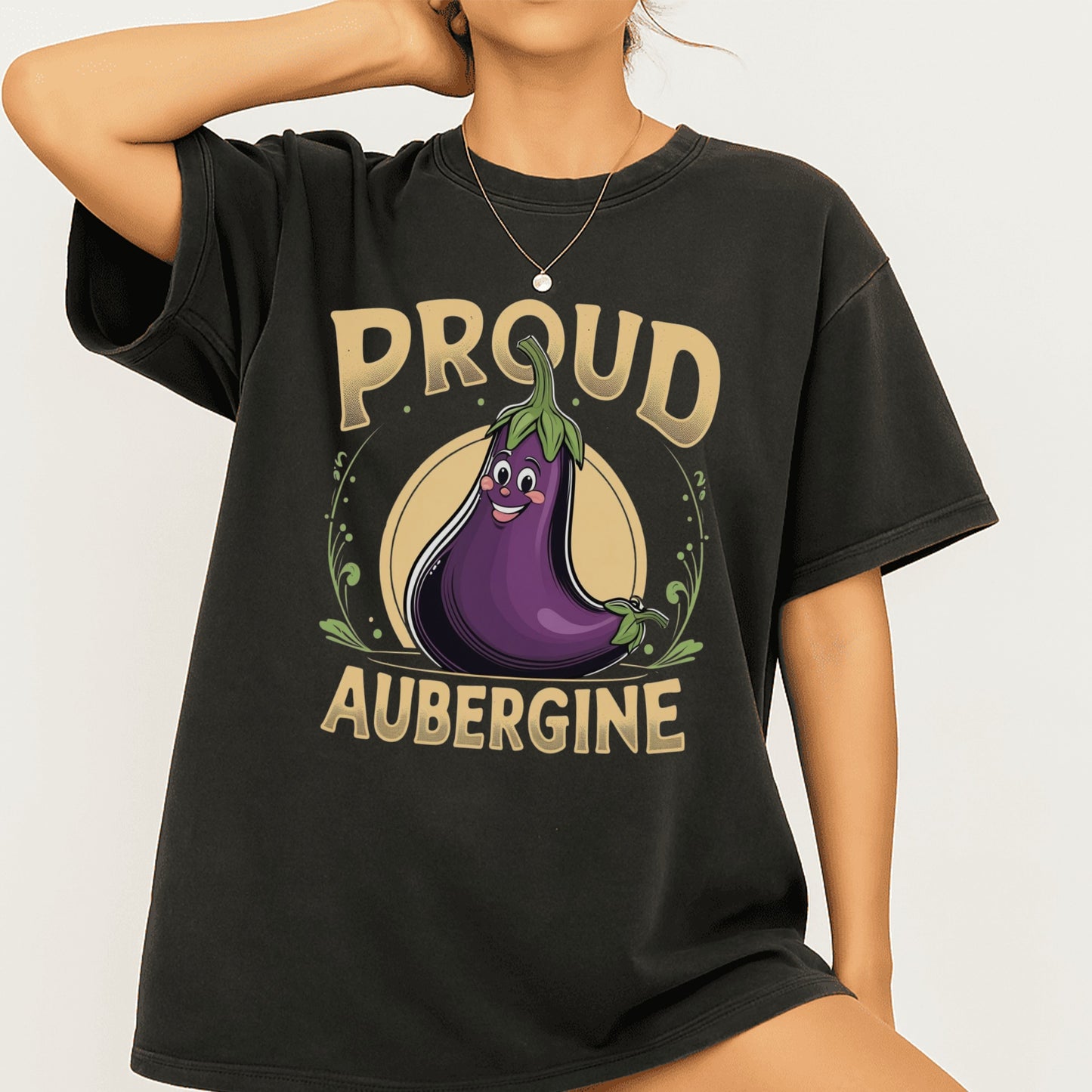Proud Aubergine Graphic Oversized T-Shirt product