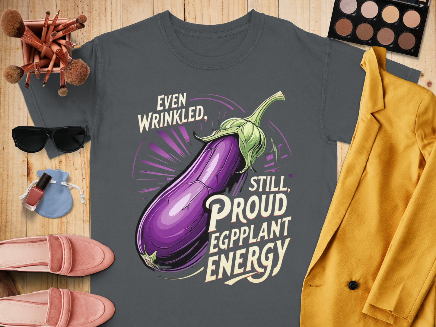 Even Wrinkled Proud Eggplant Energy Shirt product