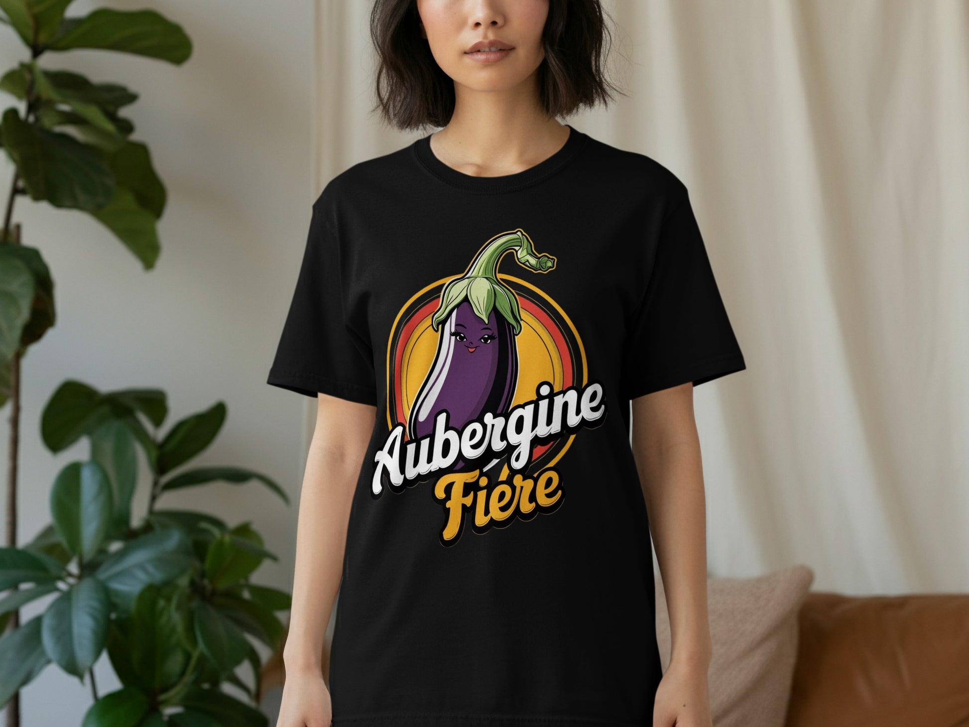 Aubergine Fière Graphic Design T-shirt product