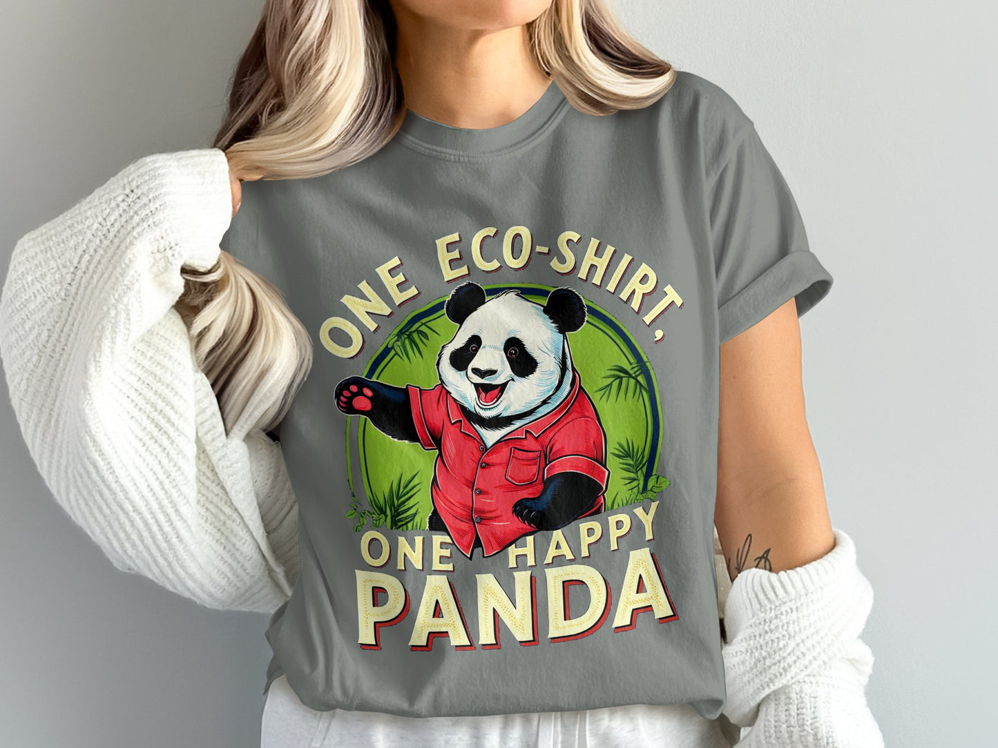 One Eco-Shirt One Happy Panda T-Shirt product
