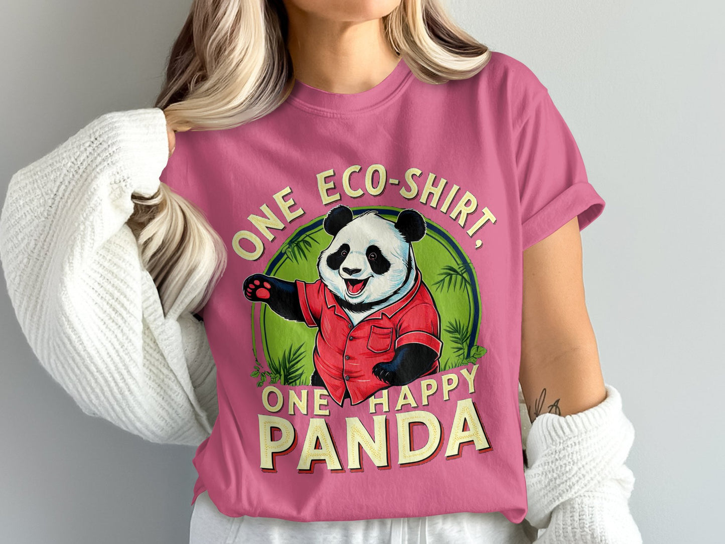 One Eco-Shirt One Happy Panda Graphic Tee product