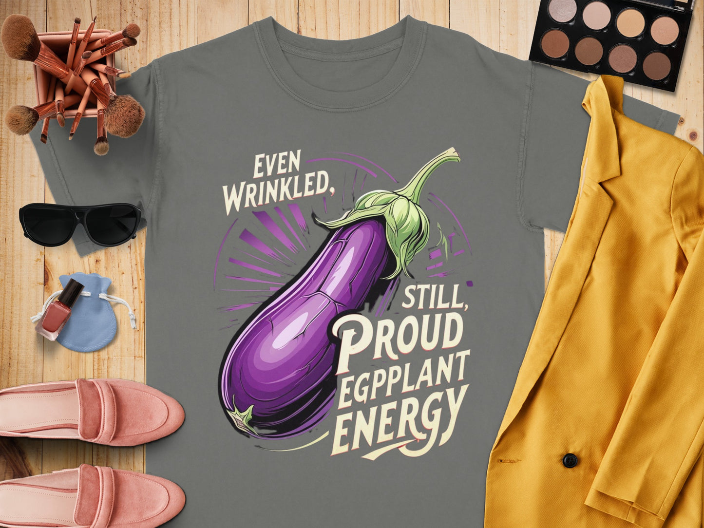 Even Wrinkled Still Proud Eggplant Energy product type