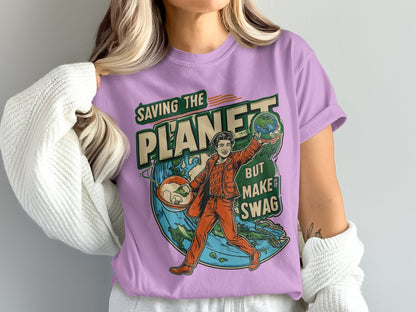 Saving the Planet But Make It Swag Graphic T-Shirt product