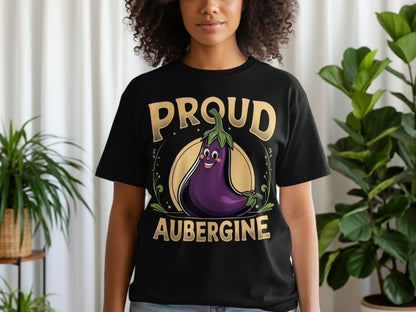 Proud Aubergine Graphic Design T-Shirt product