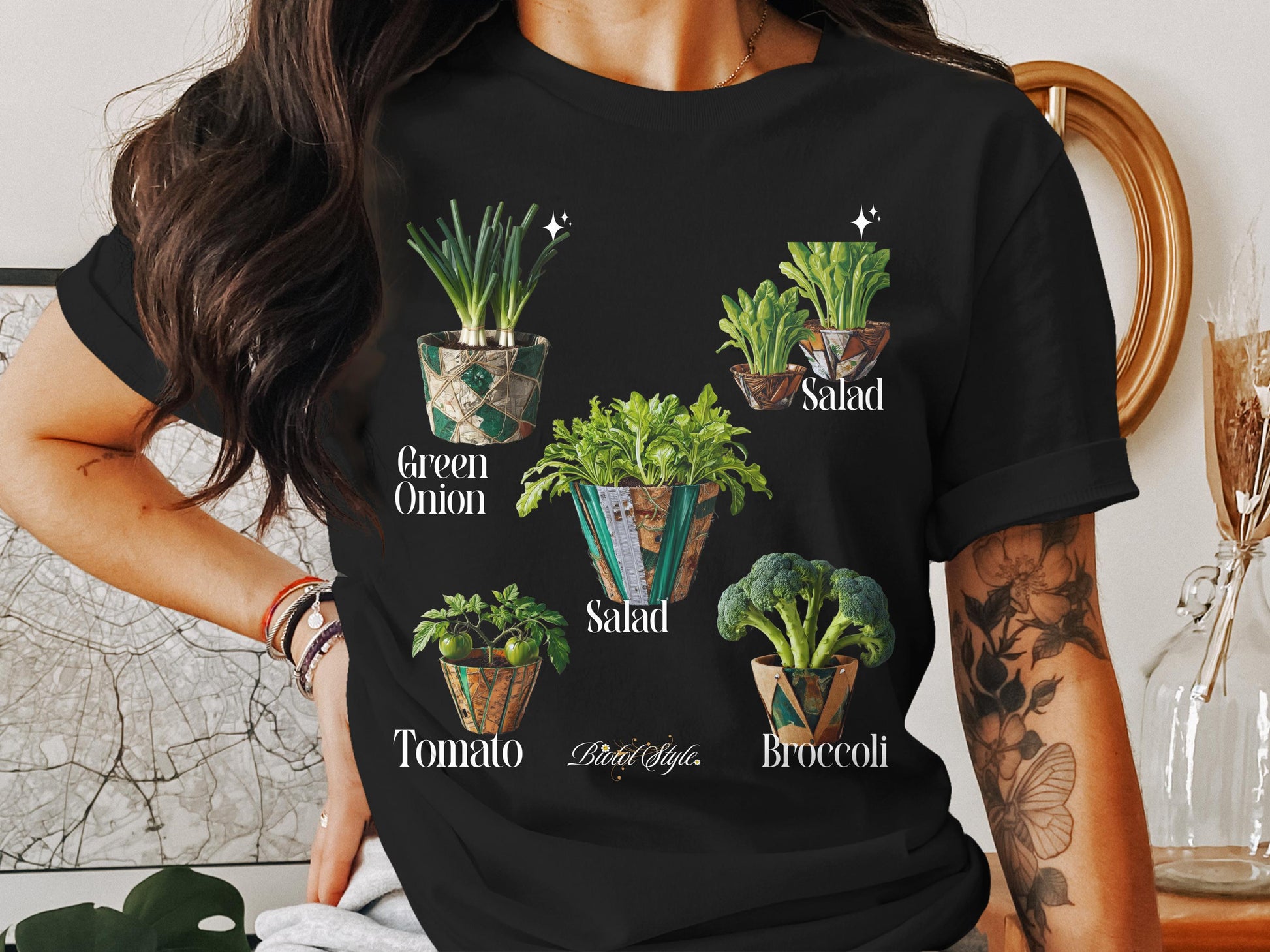Fresh Vegetables Print T-shirt Garden Themed product