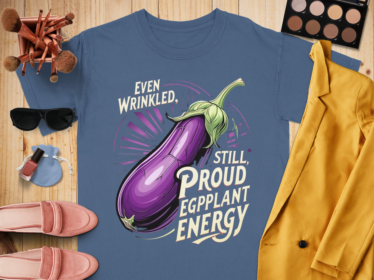 Even Wrinkled Still Proud Eggplant Energy product