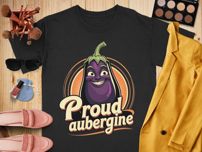 Proud Aubergine Graphic Tee Funny Eggplant Design product