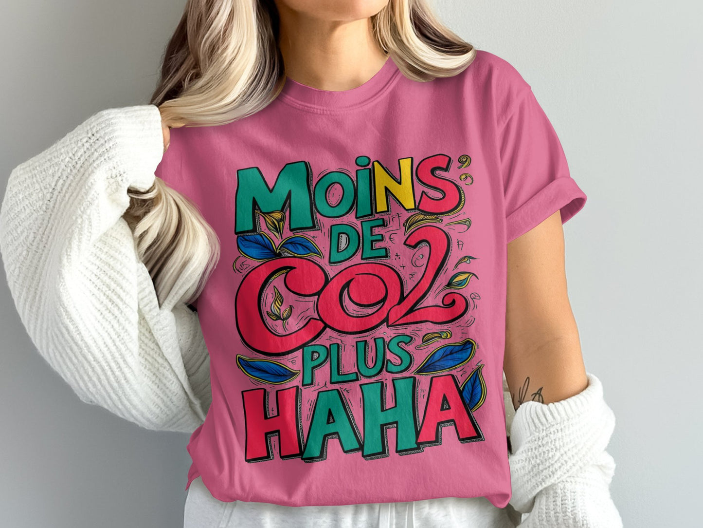 Moins De CO2 Plus Haha Graphic Tee product
