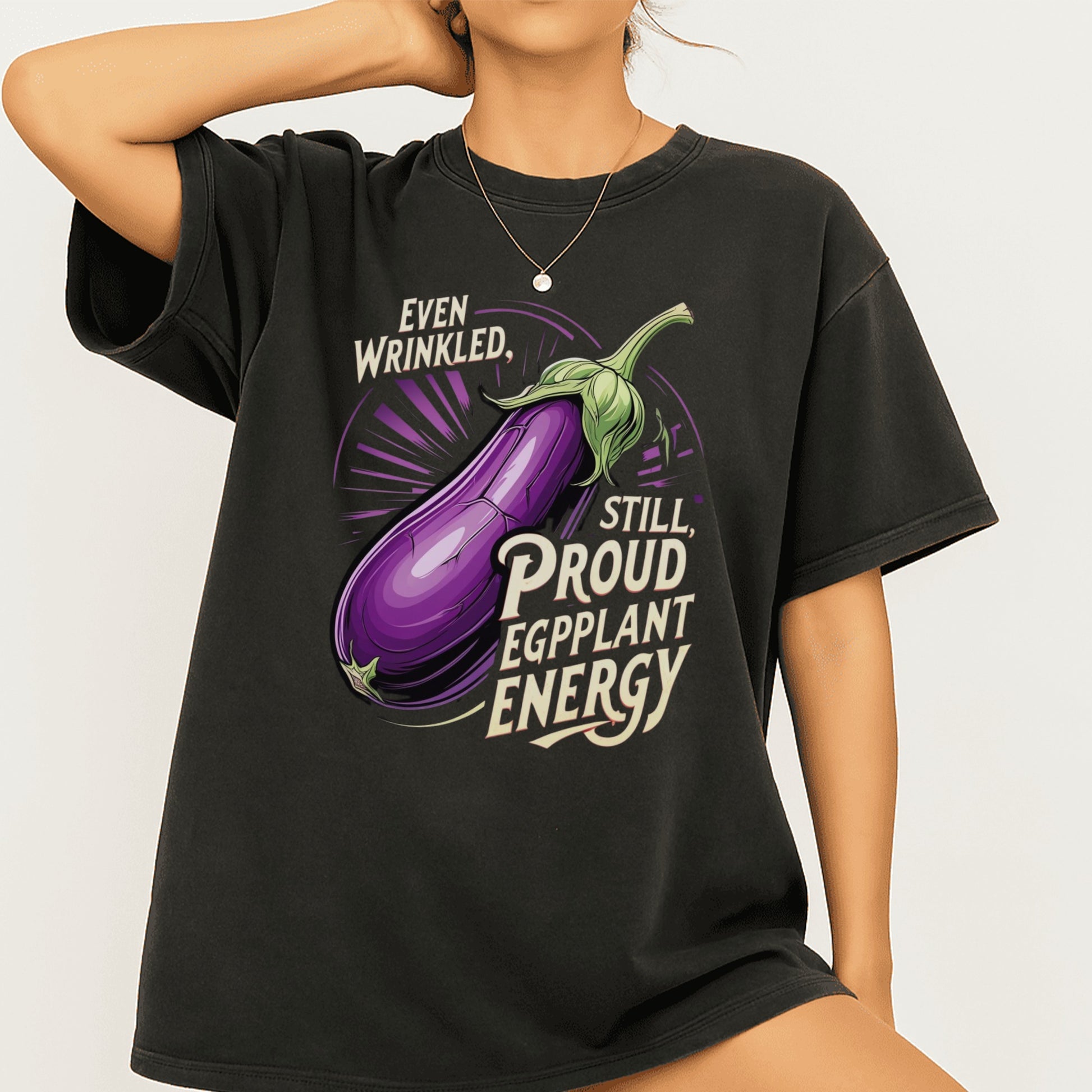 Even Wrinkled Proud Eggplant Energy Shirt product