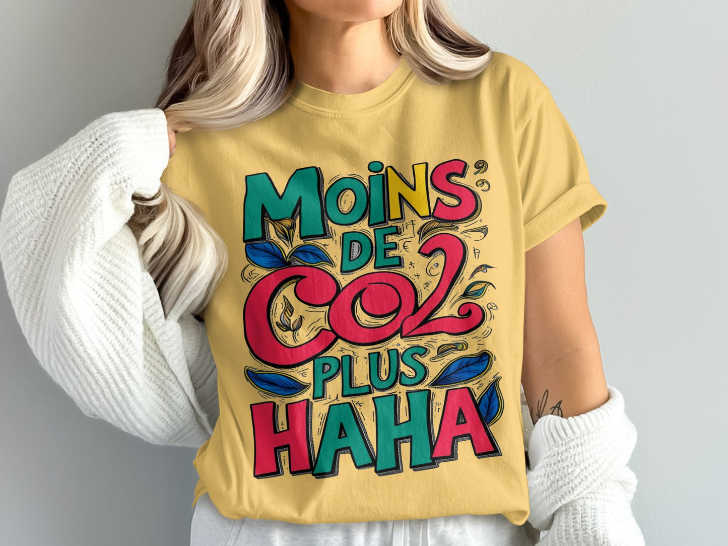 Moins De Co2 Plus Haha Graphic T-Shirt product