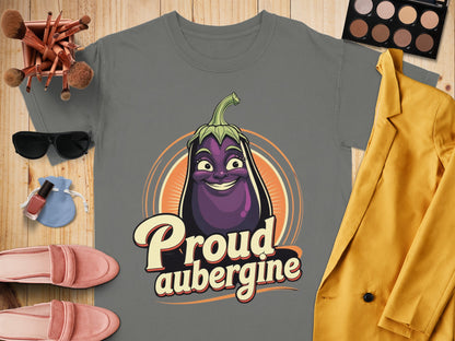 Proud Aubergine Funny Graphic T-Shirt product type