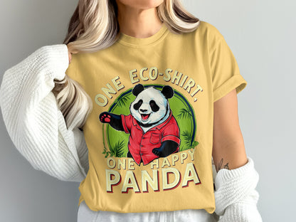 One Eco-Shirt One Happy Panda Graphic T-Shirt product type