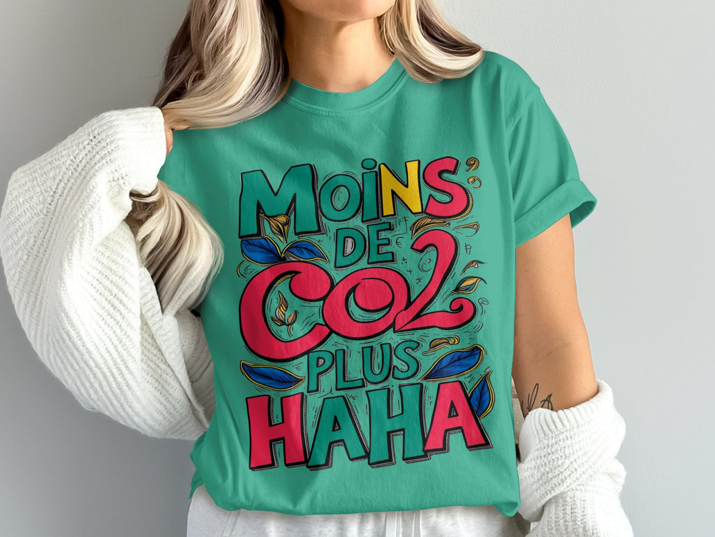 Moins De CO2 Plus Haha Graphic T-shirt product type