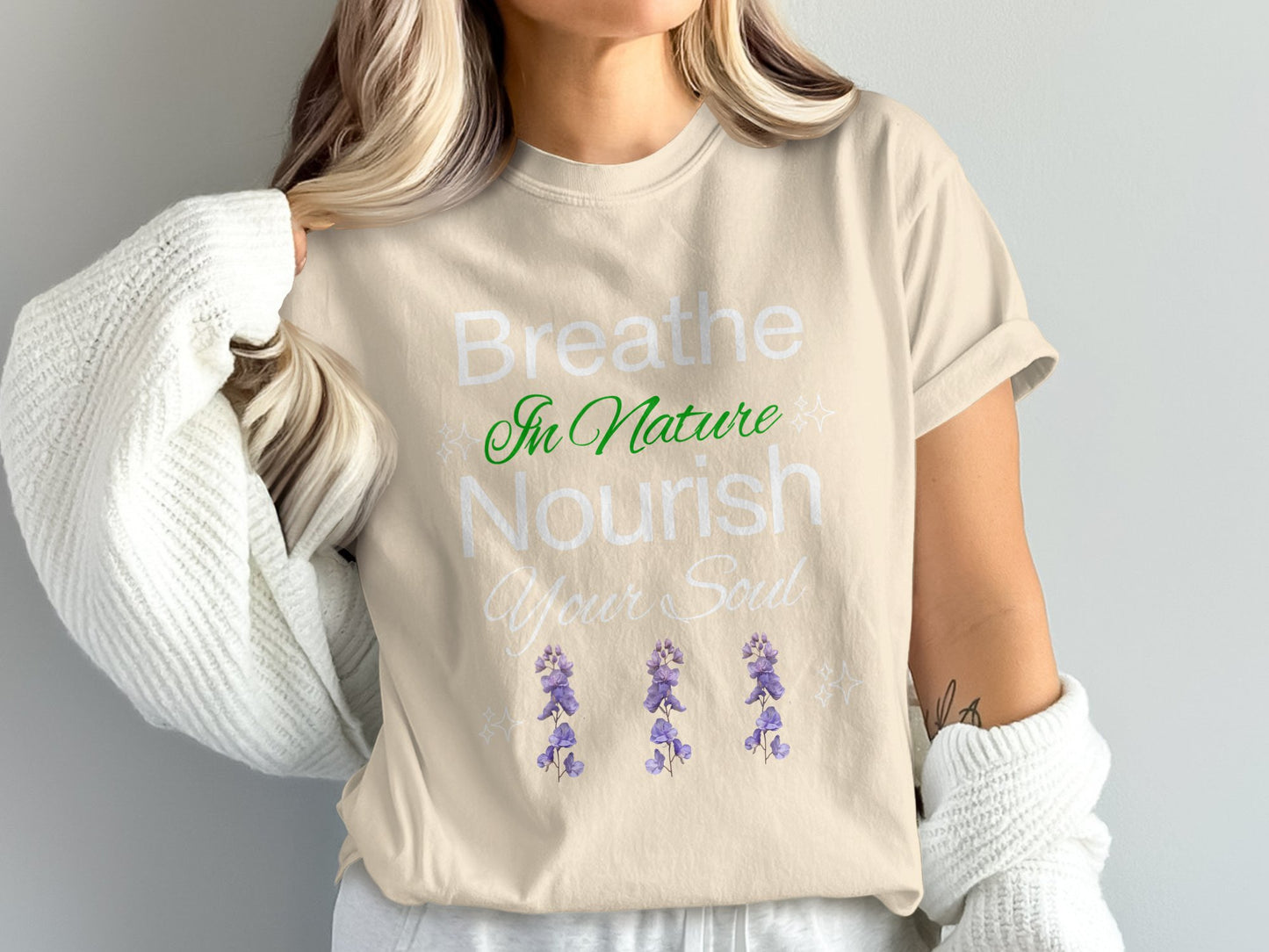 Breathe in Nature Nourish Your Soul T-shirt product